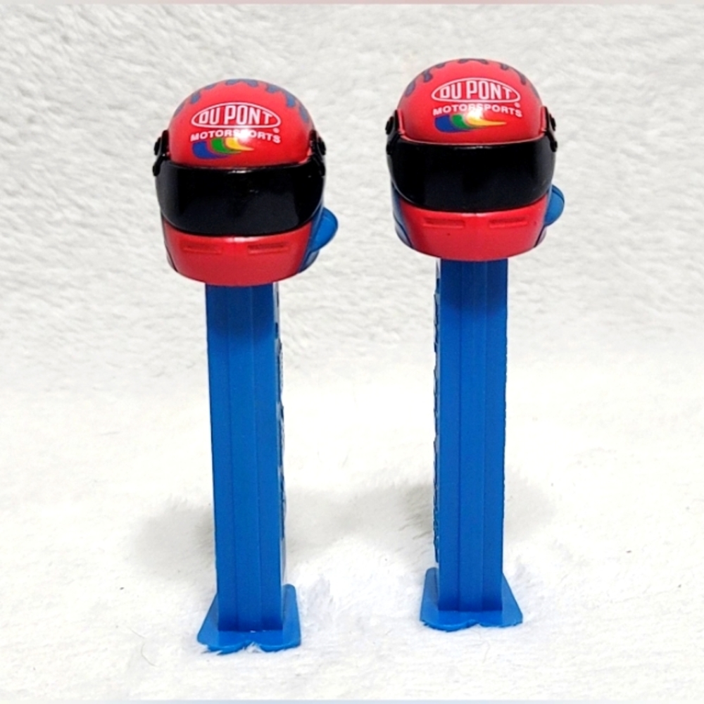 NASCAR Jeff Gordon #24 Helmet PEZ Dispenser Pair DuPont Monte Carlo Vintage